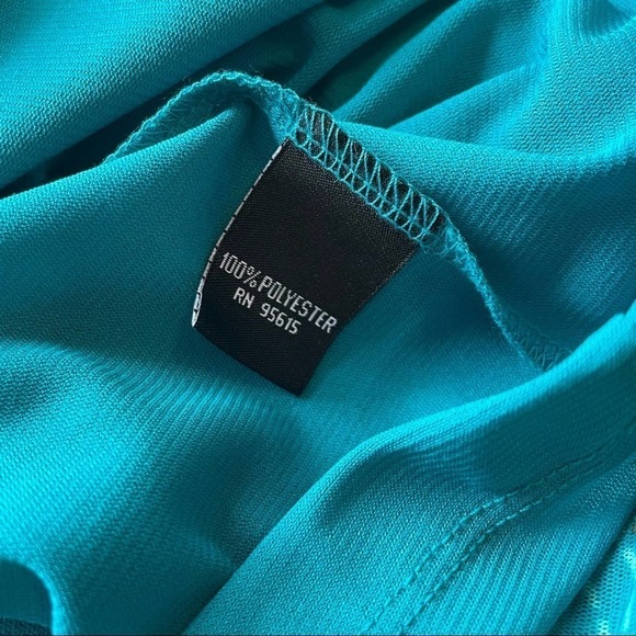 Rafaella Tank Blouse Mesh Teal Green blue Size Small Circles Sleeveless NWT - Picture 5 of 9